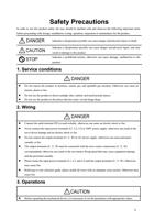 Safety Precautions In order to use this product safely (Page 3 / 9) Maxsine EP100 AC SERVO User Manual